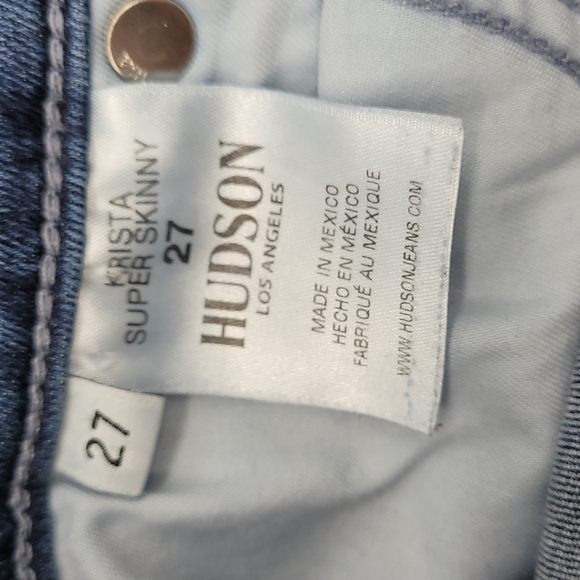 HUDSON Jeans ~ Krista Super Skinny Destroyed Hem Jeans - Picture 11 of 16